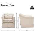 thumbnail image 2 of Bonzy Home 360° Swivel Accent Chair, Upholstered Fabric Leisure Armchair with Removable Cushions, Off-white, 2 of 7