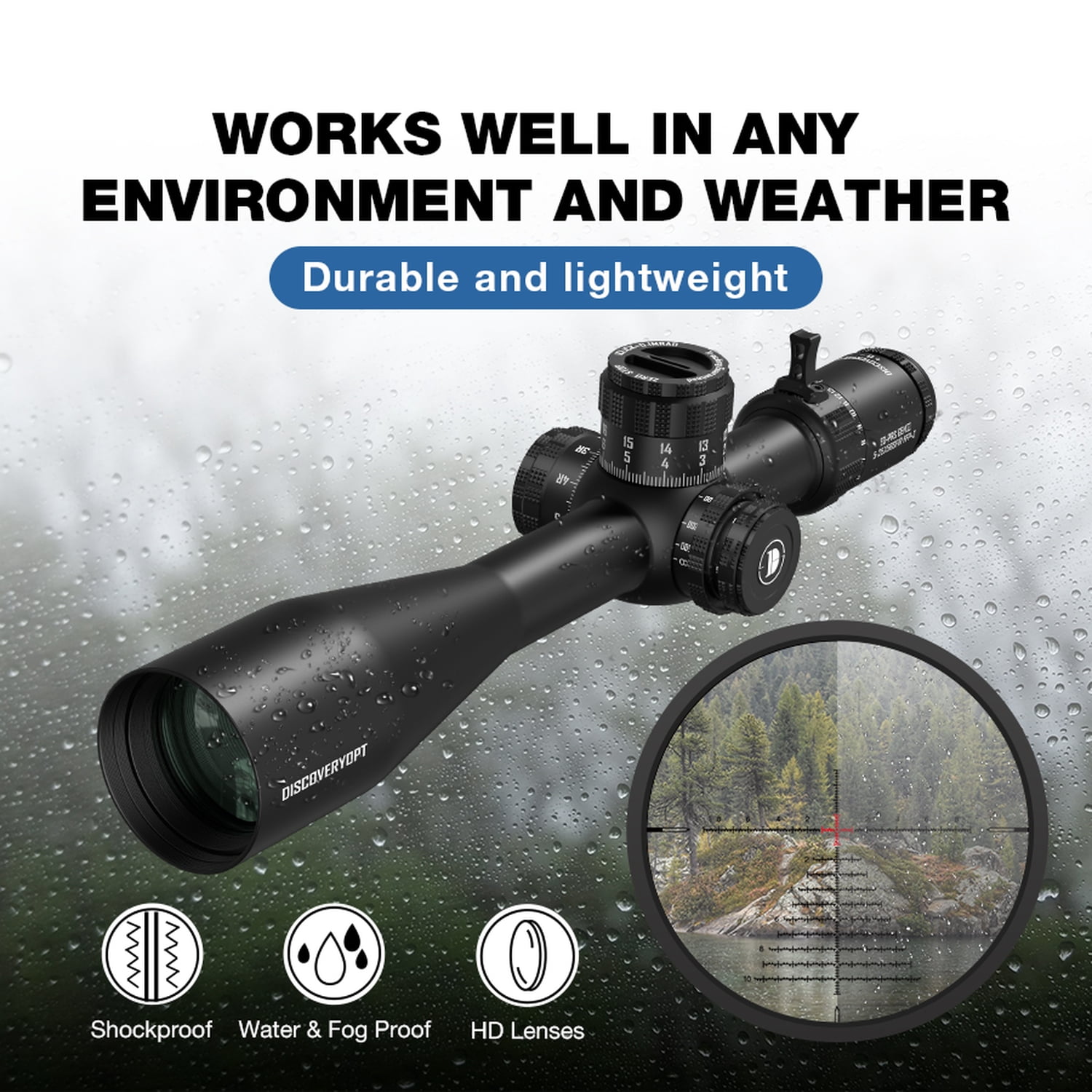 DISCOVERYOPT ED-PRS GEN2 5-25X56 Side Parallax Adjustment Riflescope 6-Stage Illumination 34MM Tube