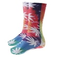 thumbnail image 1 of Calcetines de Hombres Mujeres Funny Athletic Baloncesto Imprimir Crew Tube Calcetines Hojas, 1 of 8