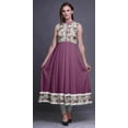 thumbnail image 2 of Bimba Kurtis Indiennes Florales Magenta Foncé pour Femmes, Anarkali Prête à Porter Unie, Robe Imprimée Kurti Indienne Petite, 2 of 6