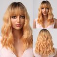 thumbnail image 3 of Pelucas sintéticas CharmSource BOBO de color rosa, peluca de cabello corto con ondas naturales para mujer, para fiestas, uso diario, de alta densidad, resistente al calor, 3 of 5