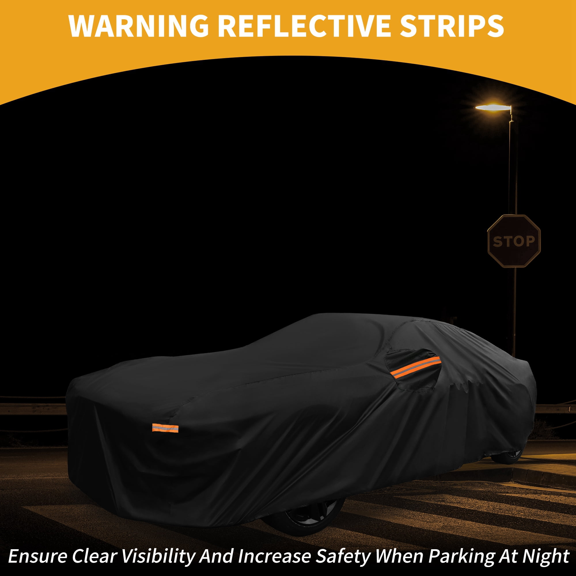 Unique Bargains Car Cover with Right Side Zipper 181.1"x74.8"x45.28"