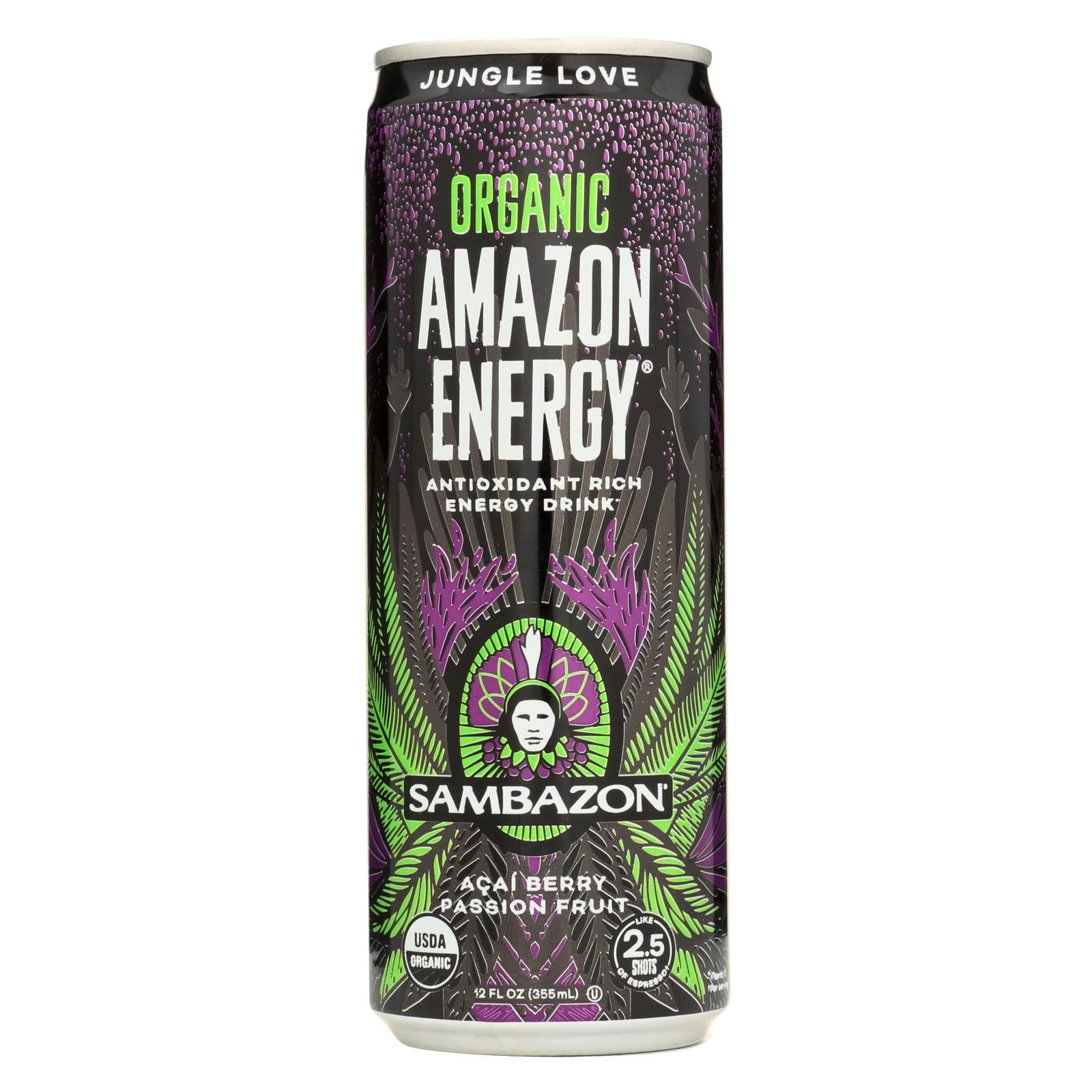 Sambazon Organic Amazon Energy Drink Jungle Love Case Of 12 12 Fl