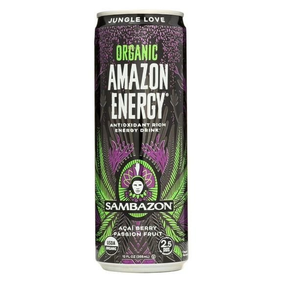 Sambazon Sambazon; Inc. Jungle Love Amazon Energy Drink Acai Passion Fruit, 12 oz - Case of 12