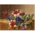 thumbnail image 1 of Ceramic Tile Mural-Johann Laurentz Jensen Flowers Painting 212. 48" w x 36" h using (12) 12 x 12 ceramic tiles, 1 of 3