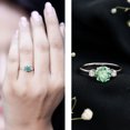 thumbnail image 4 of Rosec Jewels 1 Carat Lab Grown Green Diamond Engagement Ring (IGI Certified, VS1 Grade) - Green and White Diamond Ring, 18K White Gold, US 9.50, 4 of 9