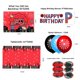 thumbnail image 3 of 102 Piezas De Decoraciones Para Fiesta De Feliz Cumpleaños De Araña Para Niños, Kit De Fiesta Todo En Uno Con Pancarta, Cintas De Telón De Fondo, Conectores, Globos, Mantel, Adornos Para Pasteles, Rem, 3 of 3