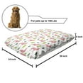 thumbnail image 2 of Llama Pet Bed, Desert Animals and Cactus on a Plain Background, Chew Resistant Pad for Dogs and Cats Cushion with Removable Cover, 24" x 39", White Pink Lime Green, by Ambesonne, 2 of 4