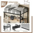thumbnail image 6 of Loft Bed with Ladder and Arched Guardrail - Enhanced Safety with 15-Inch Guardrail and Anti-Tip Brackets, Heavy-Duty Steel Slats Support Up to 350 Lbs, Durable and Safe and Adults, 6 of 7