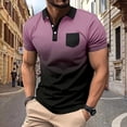 thumbnail image 2 of ameIAEA Men's Summer Short Sleeve Casual 3 Button T-Shirts Basic Golf Work Tees Tops with Pocket, 2 of 5
