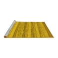 thumbnail image 2 of Ahgly Company Machine Washable Indoor Square Abstract Yellow Modern Area Rugs, 6' Square, 2 of 4