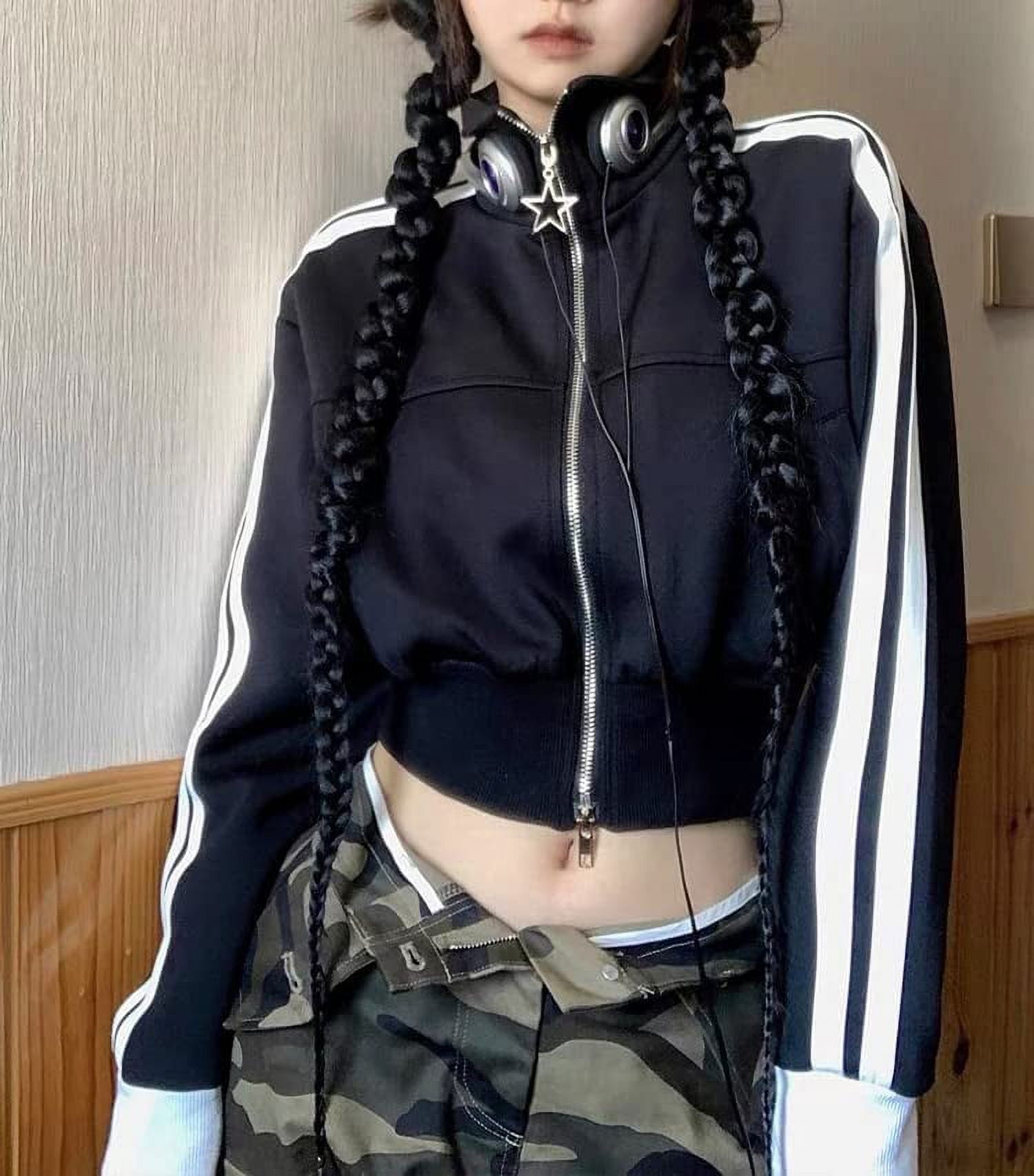DanceeMangoos Y2k Jacket Zip Up Jacket Women Track Jacket 