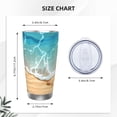 thumbnail image 4 of KLL Tropical Beach With Starfish Print 40oz Stainless Steel Insulated Car Cup with Spillproof Lid - Keep Your Drink Hot or Cold on the Go-Straw Two-piece Set, 4 of 8