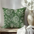 thumbnail image 6 of Jacobean Floral Throw Pillow Covers 18x18 Inch Green Vintage Cottage Outdoor Farmhouse Spring Decorations Decorative Throw Pillows Cases Set of 2 for Home Bed Living Room Couch Decor, 6 of 6