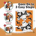 thumbnail image 2 of Halloween Ghost Boo Mailbox Cover Magnetic Standard Size 20.5" x 18", Spooky Bat Spider Web Decorative Post Letter Box Wrap Decor, Funny Orange Garden Yard Outdoor Decoration, 2 of 6