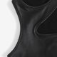 thumbnail image 3 of Mujeres Racerback Camisetas sin mangas Camisetas sin mangas de cuero con tiras para mujer, chaleco Sexy de charol para mujer, camiseta Sexy ajustada de Color sólido, Top informal (Black, S), 3 of 6