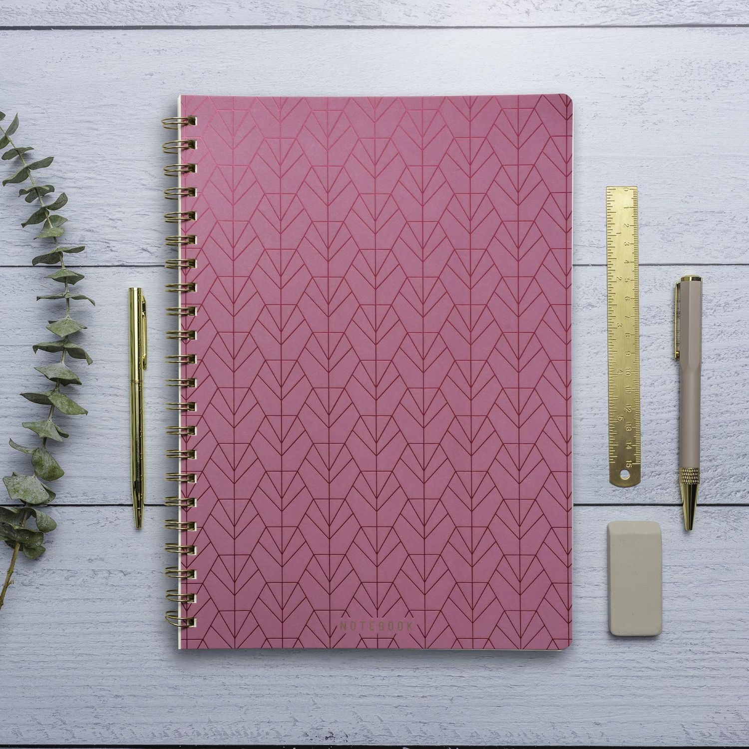 JOURNAL THINK INK GRAND SOUPLE DOUBLE SPIRALE - FRAMBOISE
