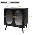 thumbnail image 3 of Giratree Black Sideboard and Buffets, Modern Storage Cabinets with 2 Doors and Adjustable Shelves Buffet Cabinet for Kitchen Dining Room Living Room Bedroom, 31.05"L*15.75"W*31.42"H, 3 of 9