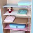 thumbnail image 2 of 1PC Telescopic Nail Free Baffle Add Layer Save Space Rack Holder for Storage Wardrobe Closet Cabinet Shelf, 2 of 8