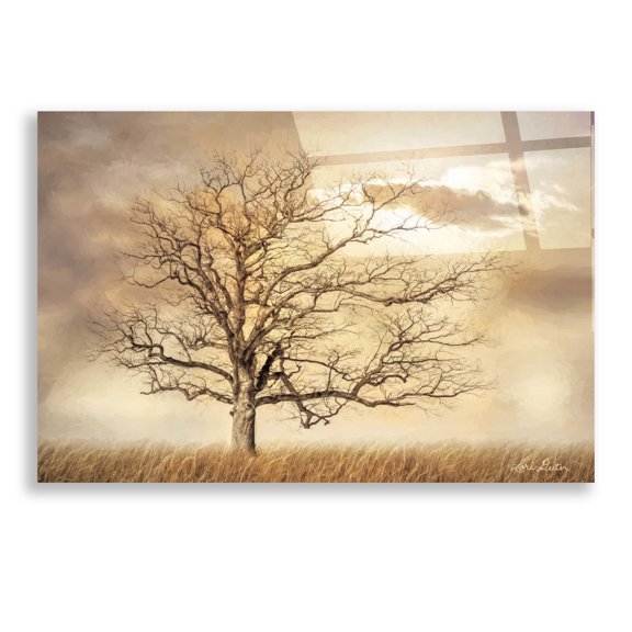 Epic Art 'Golden Tree' by Lori Deiter, Acrylic Glass Wall Art, 24"x16"