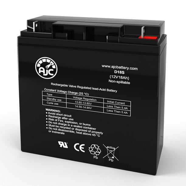 Homelite UT13122 Batterie 12V 18Ah pour Pelouse et Jardin - C'est un Remplacement de Marque AJC