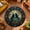 Gothic Crow Model 2, variant on Medieval Dragon Round Area Rug, Gothic Fantasy Castle Circle Carpet for Living Room, Bedroom or Gaming Setup, Soft Washable Non-Slip Floor Mat, Dark Academia Home Decor