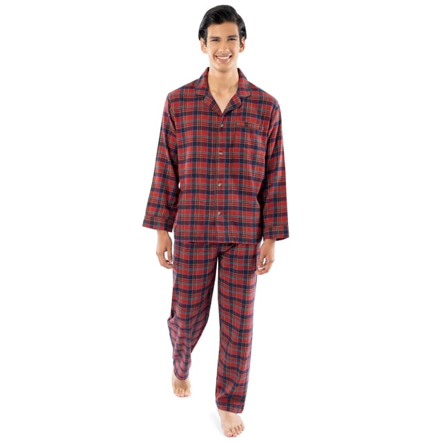 Pijama para Hombre Fruit of the Loom a Cuadros Rojos 2XL