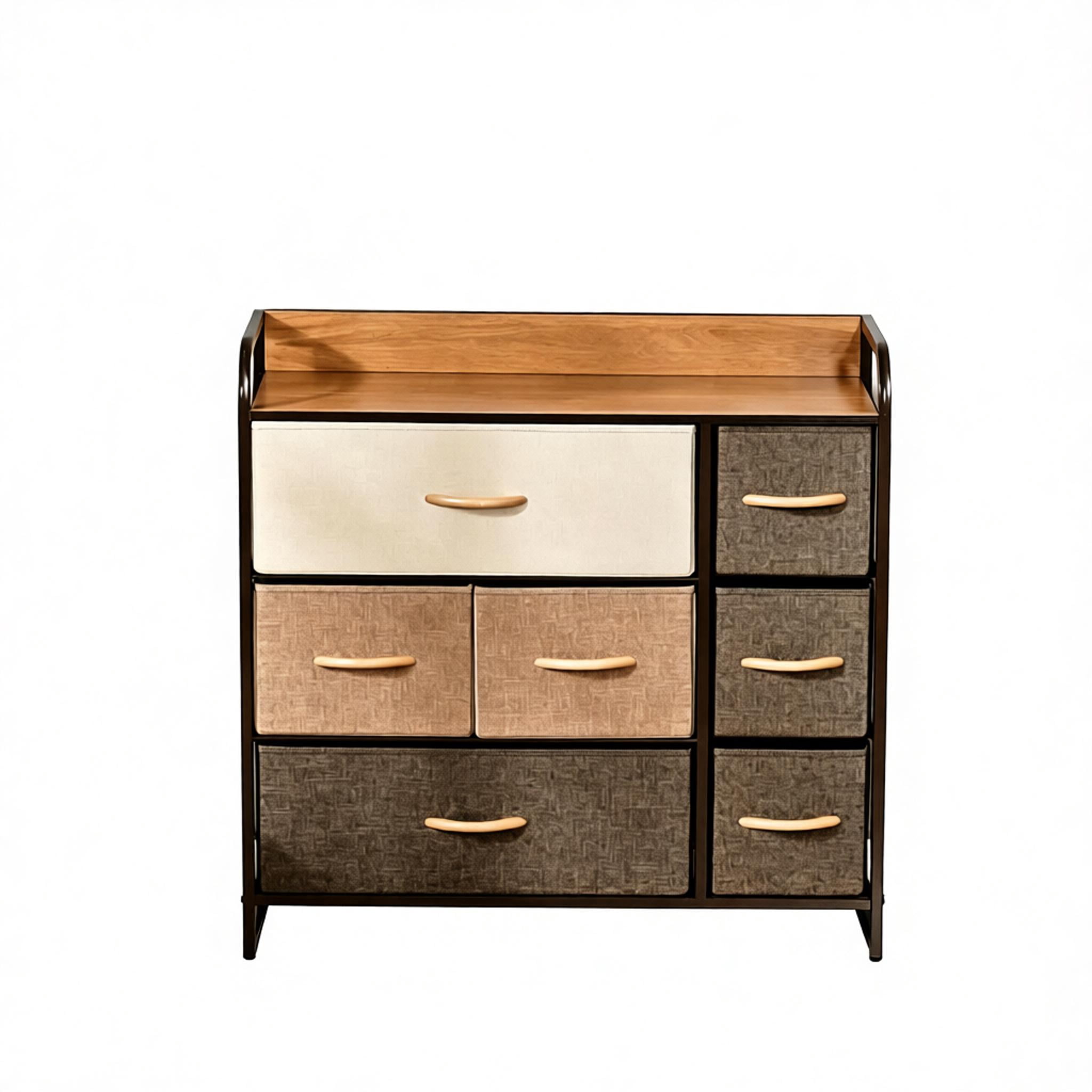 Modern Storage Cabinet with Open Top Shelf,Vertical Chest of Drawers,Stylish Floor Cabinet,Storage Dresser