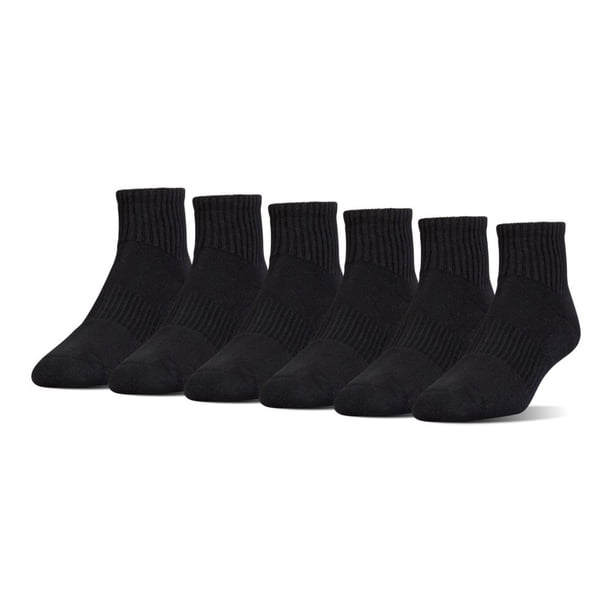 Calcetines Under Armour Cotton Quarter unisex negro/gris, 6 pares