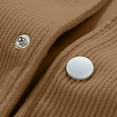 thumbnail image 6 of HOOMEUMY Mens Corduroy Jackets Workout Drop Shoulder Clothes Fashion 2025 Trendy Classic Solid Coat Turndown Collar Jacket Loose Fit Design Casual Brown XXXL, 6 of 6