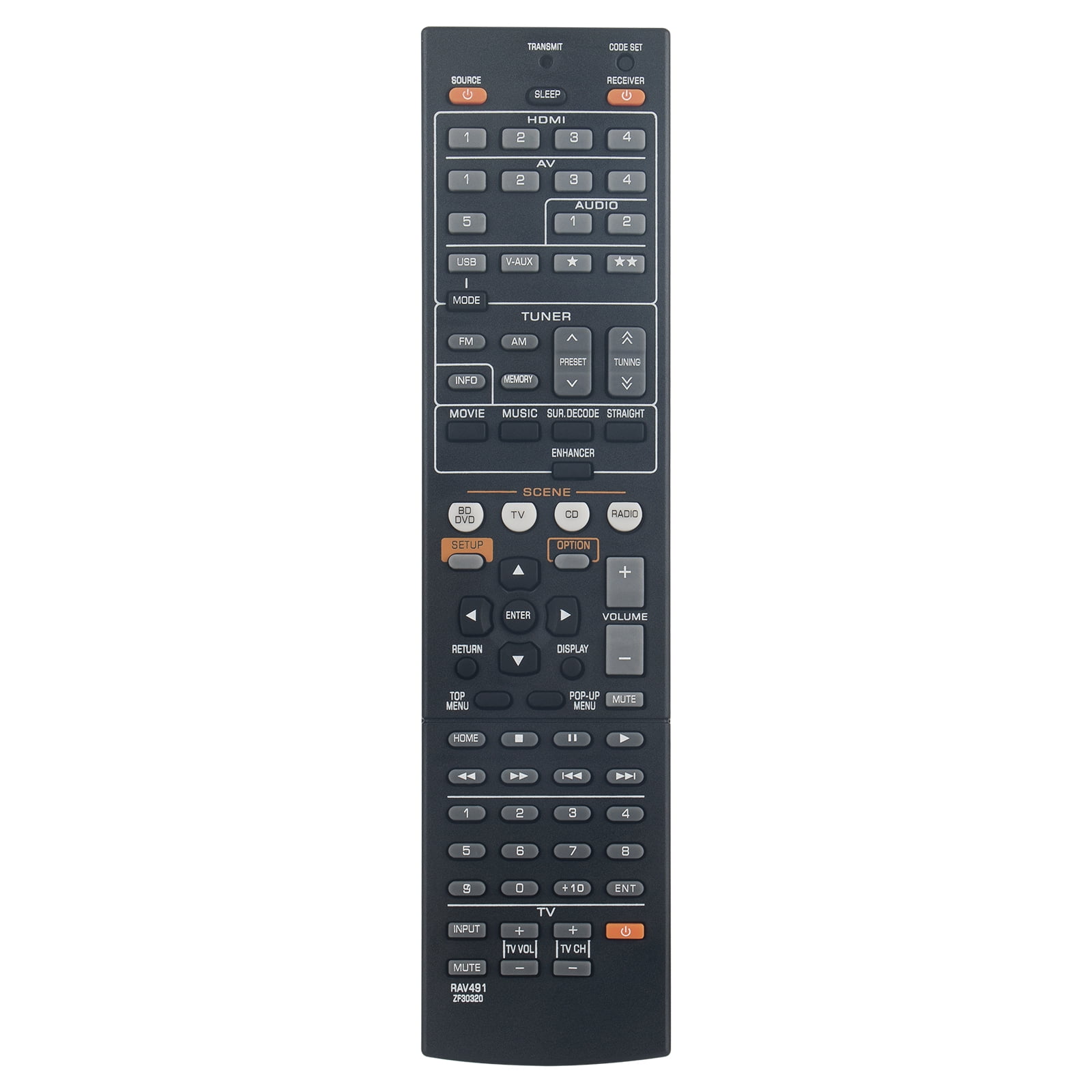 New RAV334-WT92700 Replace Remote Control compatible with Yamaha