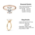thumbnail image 6 of Cora Jewellery 1.32CT Oval Moissanite Enagagement Ring for Women, Hidden Halo Ring, 10K Rose Gold, 6 of 7