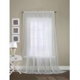 thumbnail image 1 of Tulle Sheer Rod Pocket Curtain Panel Pair 112" x 108" each in White, 1 of 5