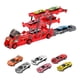 thumbnail image 1 of Monstrate Conjunto de modelo de coche moderno y elegante con transportador de camión contenedor deformado fácil de tres capas azul Kits de decoración para fiestas, 1 of 6