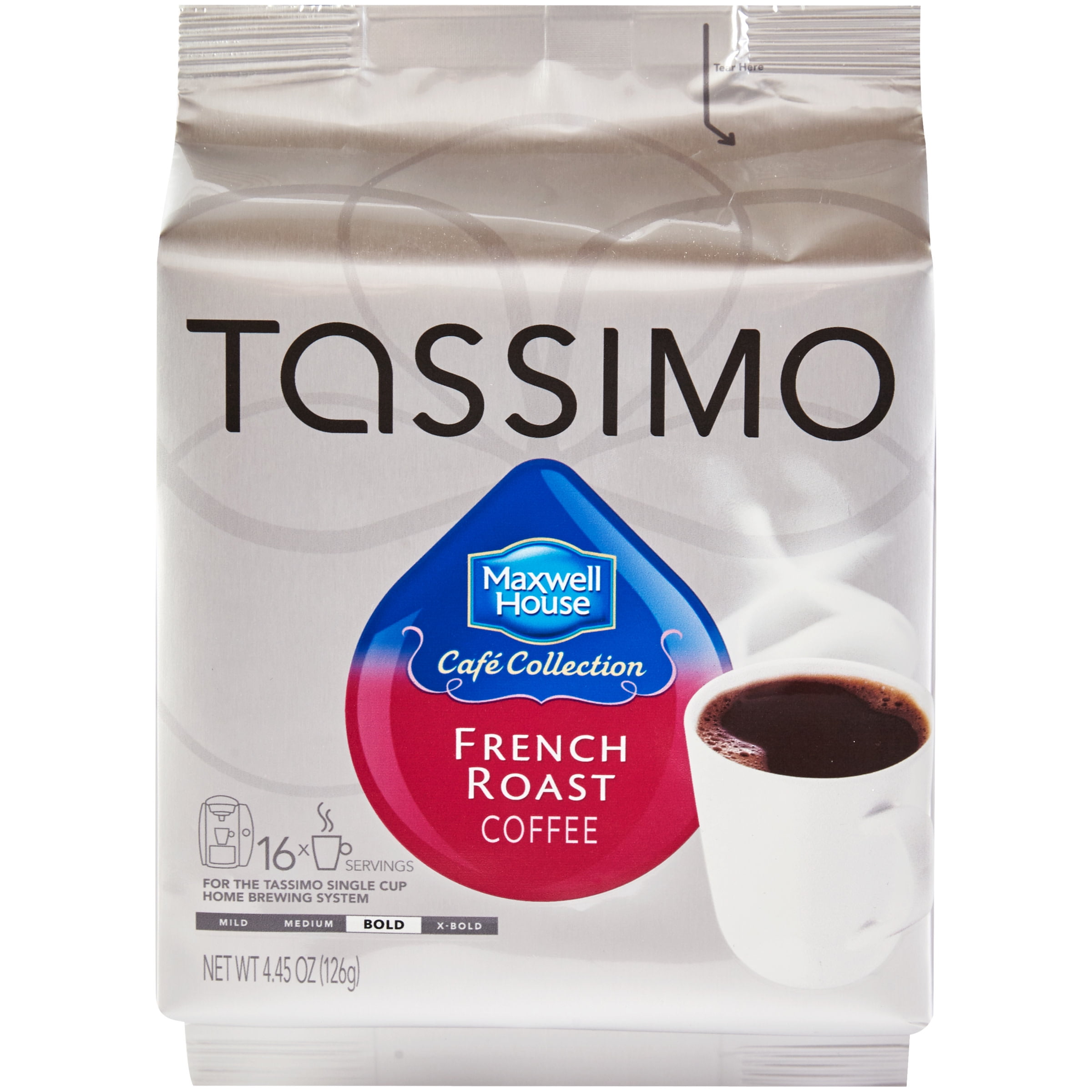 Tassimo Maxwell House Cafe Collection French Roast Bold Dark Roast