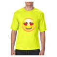 thumbnail image 1 of "Mens and Big Mens Emoji Heart-Shaped Eyes T-Shirt, up to size 3XLT", 1 of 5