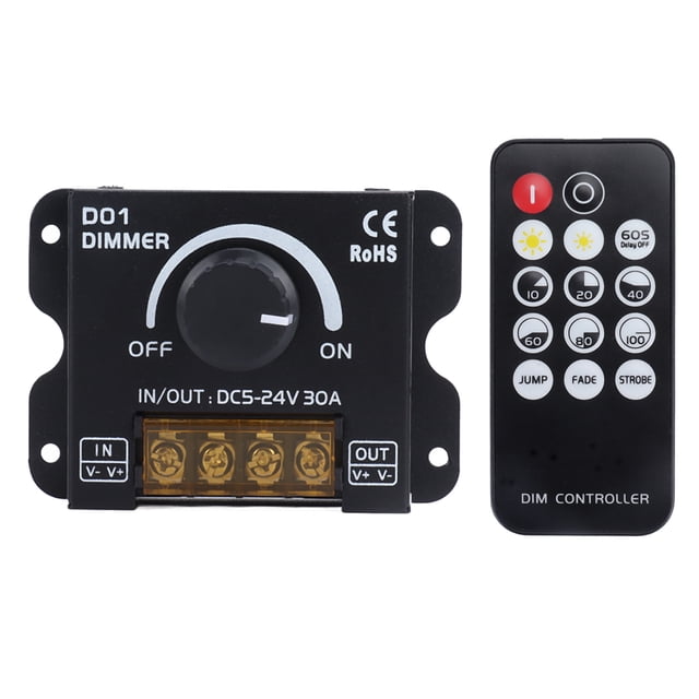 Controlador de atenuación Jadeshay luz LED de 2 canales Atenuador