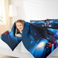 thumbnail image 4 of Manfei Cool Racing Car Bedding Comforter Set for Teens Boys, Blue Sports Car Twin Comforter Sets, Speed Extreme Sport Game Bedding Set, Super Cozy Room Decor Reversible 2-Piece, 4 of 8