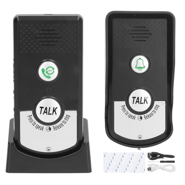 Timbre de puerta con intercomunicador inalámbrico IP54, resistente al agua, electrónico, para el hogar y el aula, con 3 ajustes de sonido.