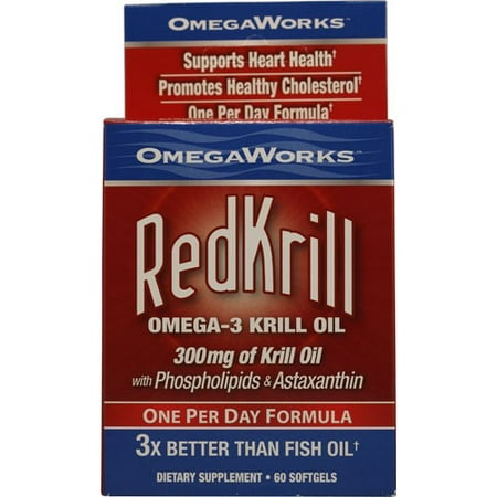 Windmill Health Products OmegaWorks Red Krill Omega-3 Krill Oil 60 Softgels