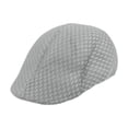 thumbnail image 1 of Gorra plana de malla para hombre, sombrero de verano transpirable para pescar de mediana edad y ancianos Gris claro, 1 of 9