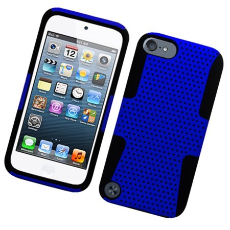 iPod Touch 6th Generation Case, iPod Touch 5th Generation Case, by Insten Mesh Dual Layer [Shock Absorbing] Protection Hybrid Hard Plastic/TPU Rubber Case Cover for Apple iPod Touch 5 5th 6 6th (Best Price For Ipod Touch 5th Generation 16gb)