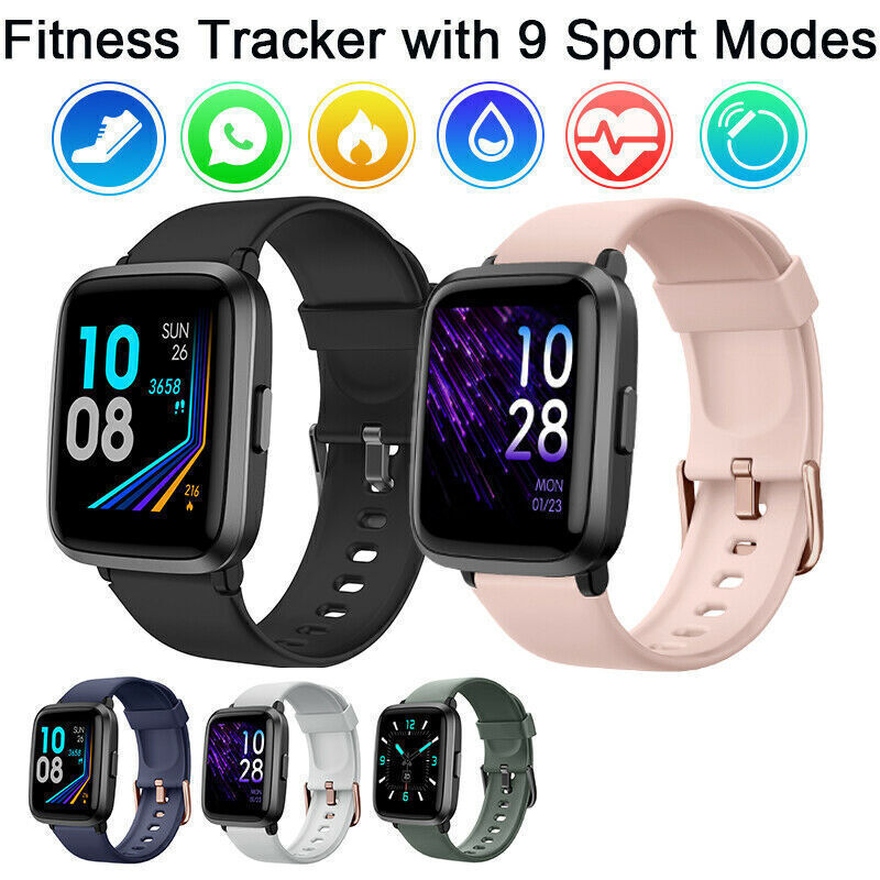 Yamay iPhone & Android Smart Watch Compatible Fitness & Step Tracker
