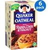 Quaker Raisin Date & Walnut Instant Oatmeal, 13 oz (Pack of 6)
