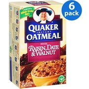 Angle View: Quaker Raisin Date & Walnut Instant Oatmeal, 13 oz (Pack of 6)