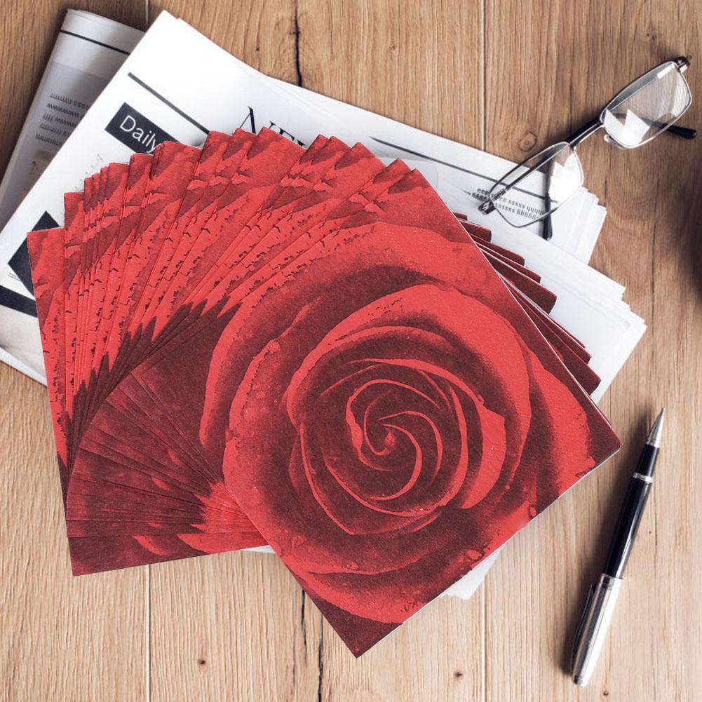 LYUMO 20PCs Napkin Paper Towel Crafts Handicrafts Paper Cutting Decor