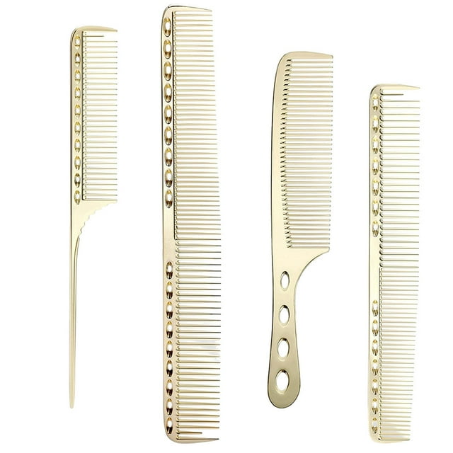 Thinsony 4x Ergonomic Handle For Effortless Styling - Unisex Lightweight Suitable For Everyone Local rich gold 1Set