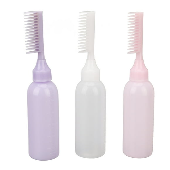 Hair Dyeing Bottle, Root Comb Applicator Bottle Scale Design Simple Operation For Beauty Salons