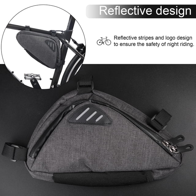 Wosthever Bolso de ciclo reflexivo impermeable del poliéster fácil de instalar y bolso de ciclo práctico de los triángulos Ciclismo