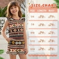 thumbnail image 6 of ZIATUBLES Aztec Geometric Print Girls Summer Romper Ruffle Cap Sleeves One-Piece Short Jumpsuit Soft Comfort Kids Casual Playsuit with Pockets for 5-6 Y, 6 of 6